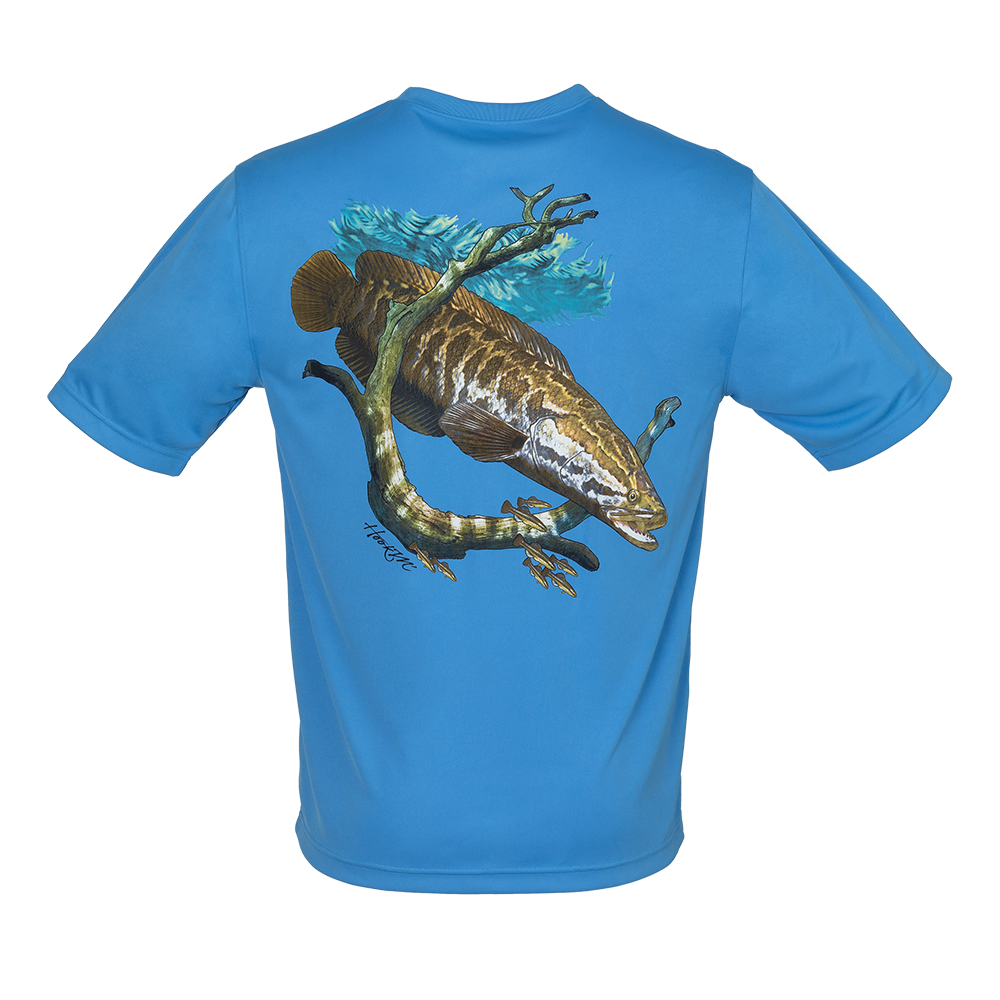 Bimini Bay Outfitters Hook M' Men's Freshwater Short Sleeve Performance  Shirt - Snakehead Marina