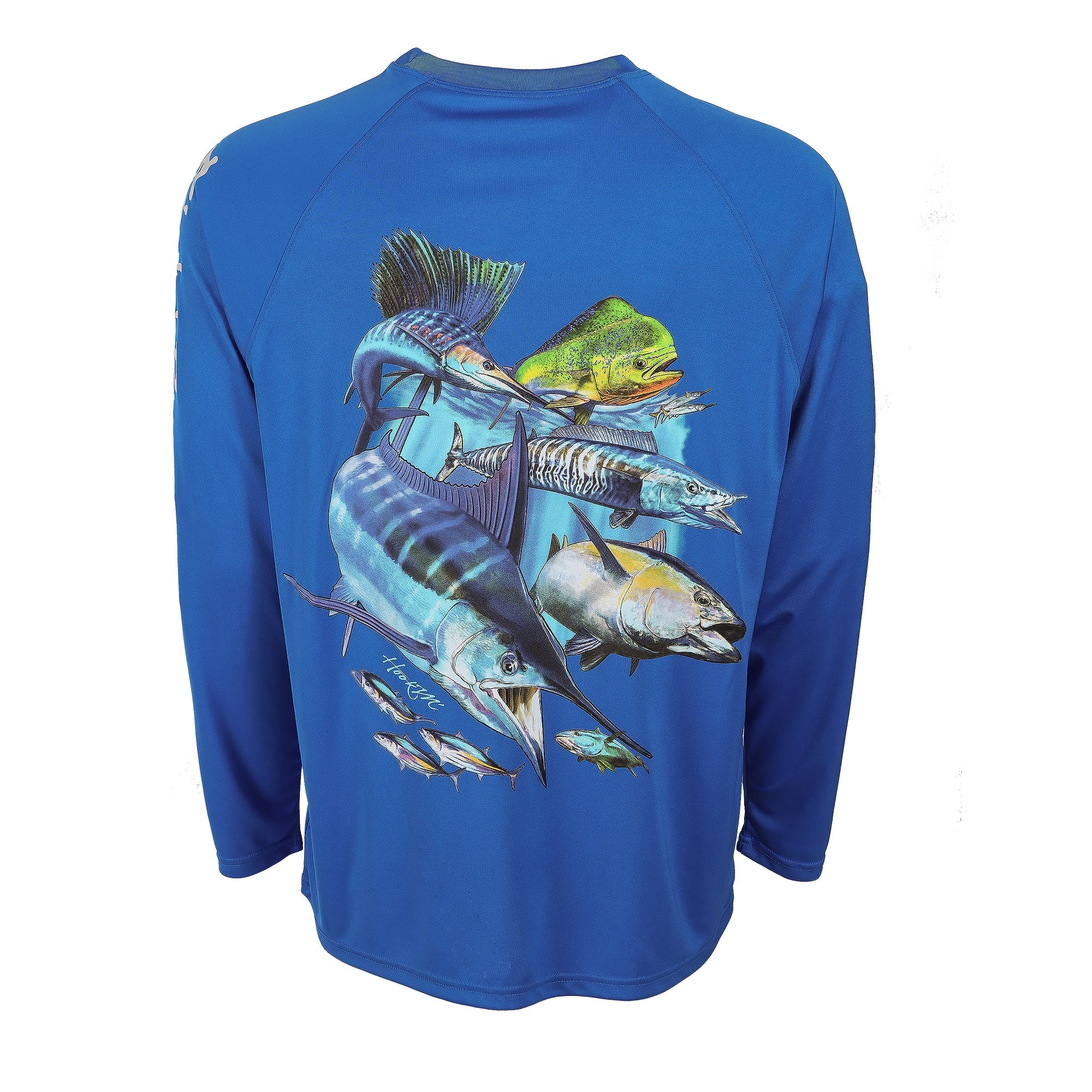 BIMINI BAY Outfitters Light Blue Flip-Up Sun Collar Fishing Shirt Mens  Large EUC