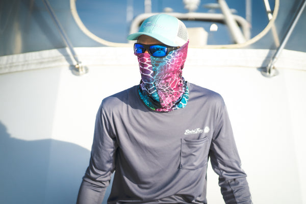 Bimini Bay Outfitters Solarguard Face Shield, Americana Fish Stars