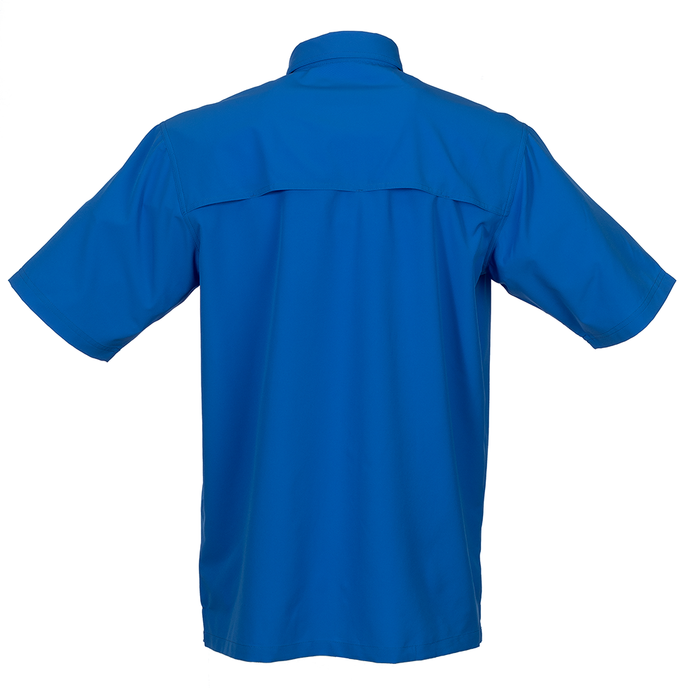 Bimini Bay Flats V Short Sleeve Fishing Shirt Aqua XL