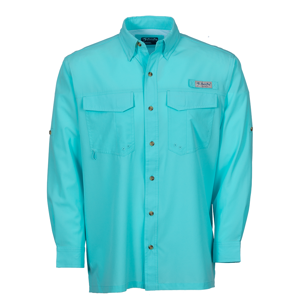 Bimini Bay Outfitters Flats V Men's Long Sleeve Shirt Featuring BloodGuard Plus Fishing Shirt