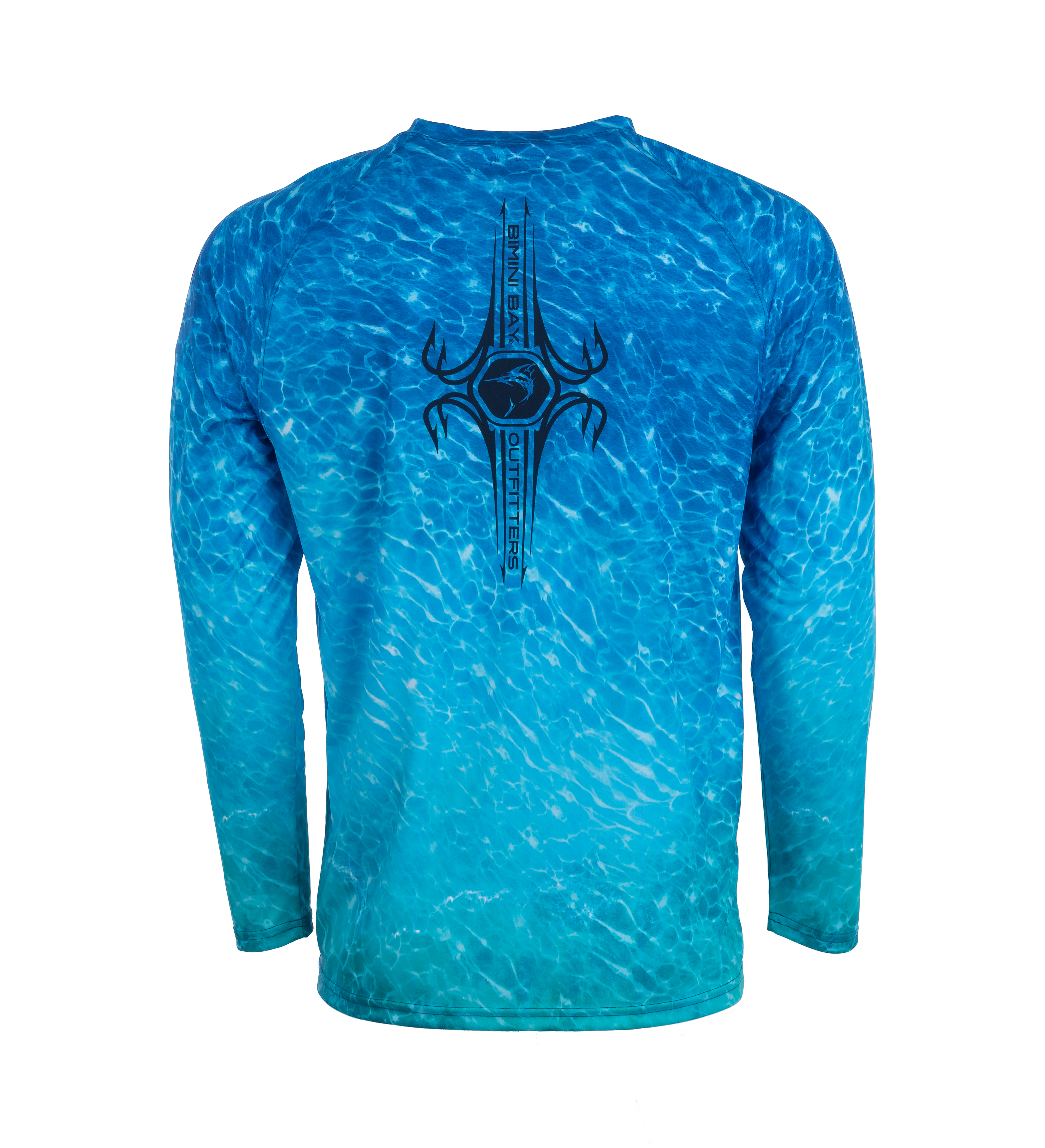Bimini Bay Outfitters HOOK'M Cabo Crew Polyester Long Sleeve Fishing Shirt  Teal