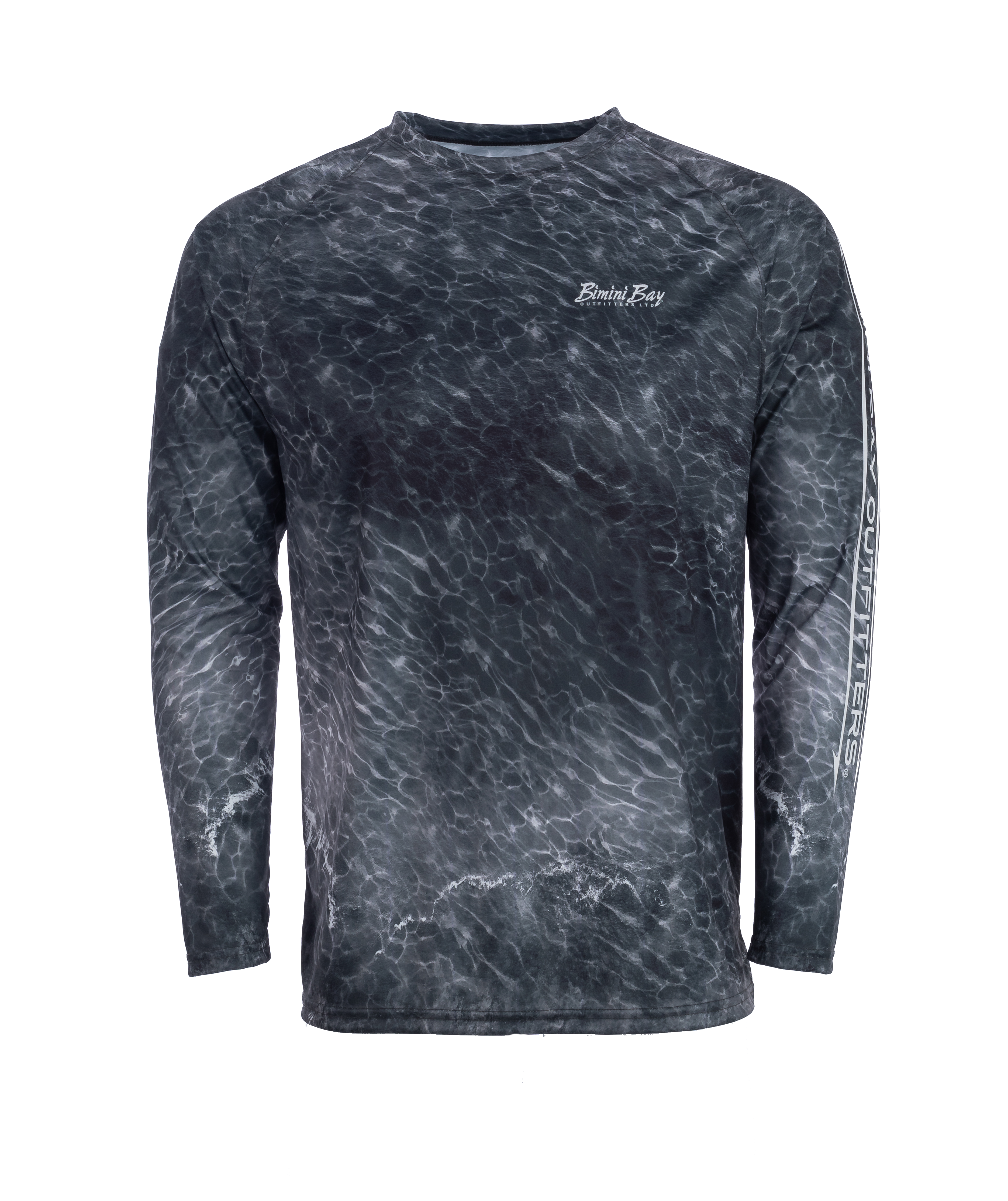 Bimini Bay Deep Sea Camo Men's Long Sleeve Shirt, Charcoal - 27195 | Rural King