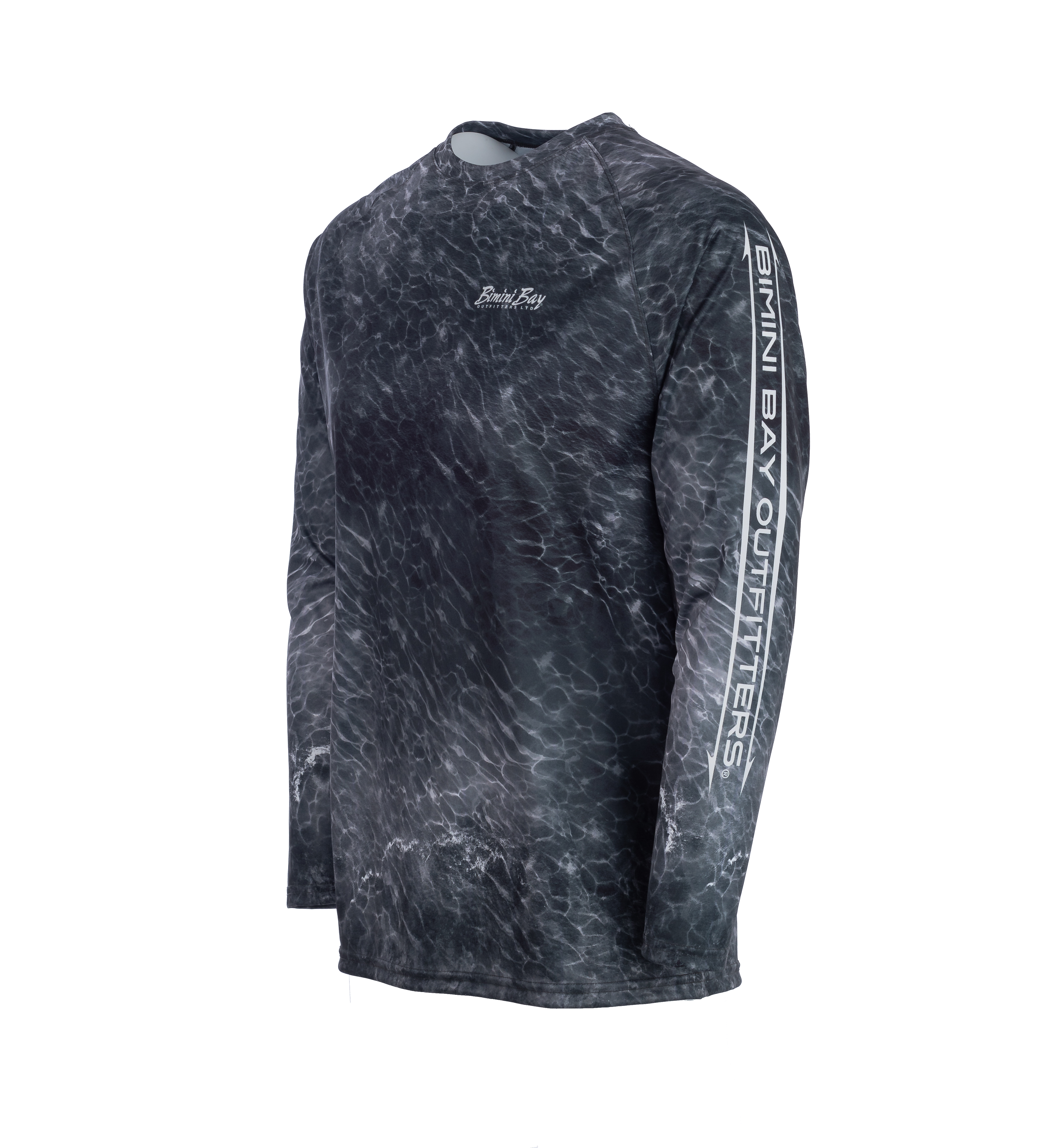 Bimini Bay Deep Sea Blue Camo Long Sleeve Shirt, S